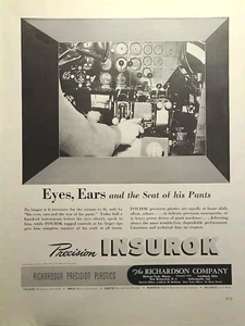 Insurok Plastics Piloto Cabina Ojos Orejas Asiento De Sus Pantalones Vintage Estampado Anuncio 1941 - Imagen 1 de 4