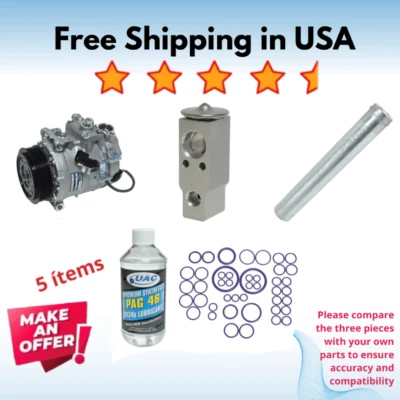 Compressor & Valve A/C Fit Land Rover Range Rover Sport 2005-2009 - Image 1 of 4