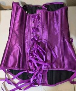 Korsett Karneval Faschingskostüm Lila Größe M Neu Dessous Halloween  - Bild 1 von 4
