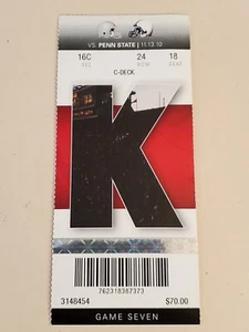 2010 NCAA Ohio State University ticket stub. NOV 13 2010 v Penn State (38-14W)  - Picture 1 of 9