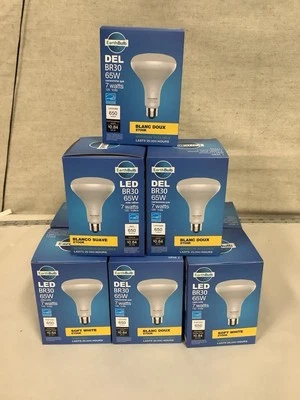 EarthBulb 7 Watts 65W LED Dimmable BR30 650 Lumens Flood Light 5000K (10 Bulbs) - Image 1 of 2