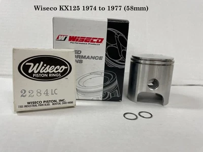 NEW Wiseco KAWASAKI 125 '74/'77 Piston Kit  58mm #370P8 NOS Rare part! - Image 1 of 4