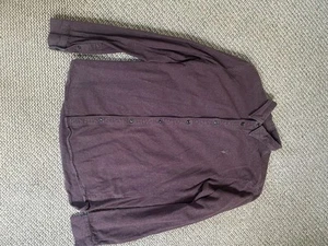 AllSaints Men's Burgundy Long Sleeve Shirt Size Small - Picture 1 of 4