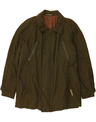 MC GREGOR Mens Bomber Jacket IT 50 Large Khaki Wool CL01 - Image 1 of 4