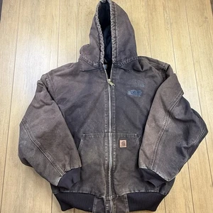Chaqueta de pato de lona con capucha Carhartt J130 DKB 3XL marrón envejecido - Imagen 1 de 6