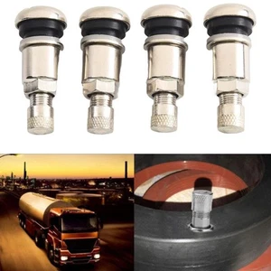 Enhance Your Vehicle's Appearance with Sleek Chrome Optics Metal Valves - Picture 1 of 12
