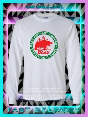 Bear Archery Company Camiseta Tradicional Para Hombre Manga Larga Camiseta Talla Americana Foto 1 de 4