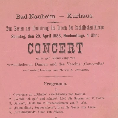 Bad Nauheim Konzert Kurhaus Marguth Verein Concordia Renovierung - Bild 1 von 3