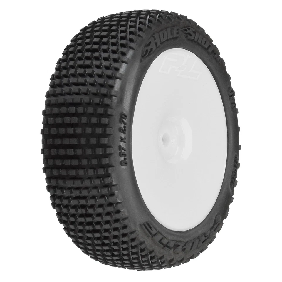 Pro-Line Racing 1031713 1:14 Hole Shot 3.0 F/R Tire MTD 12mm White Velocity - Image 1 of 1