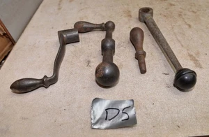 4 antique lathe handles industrial steam punk machinist machine tool lot D5 - Picture 1 of 4