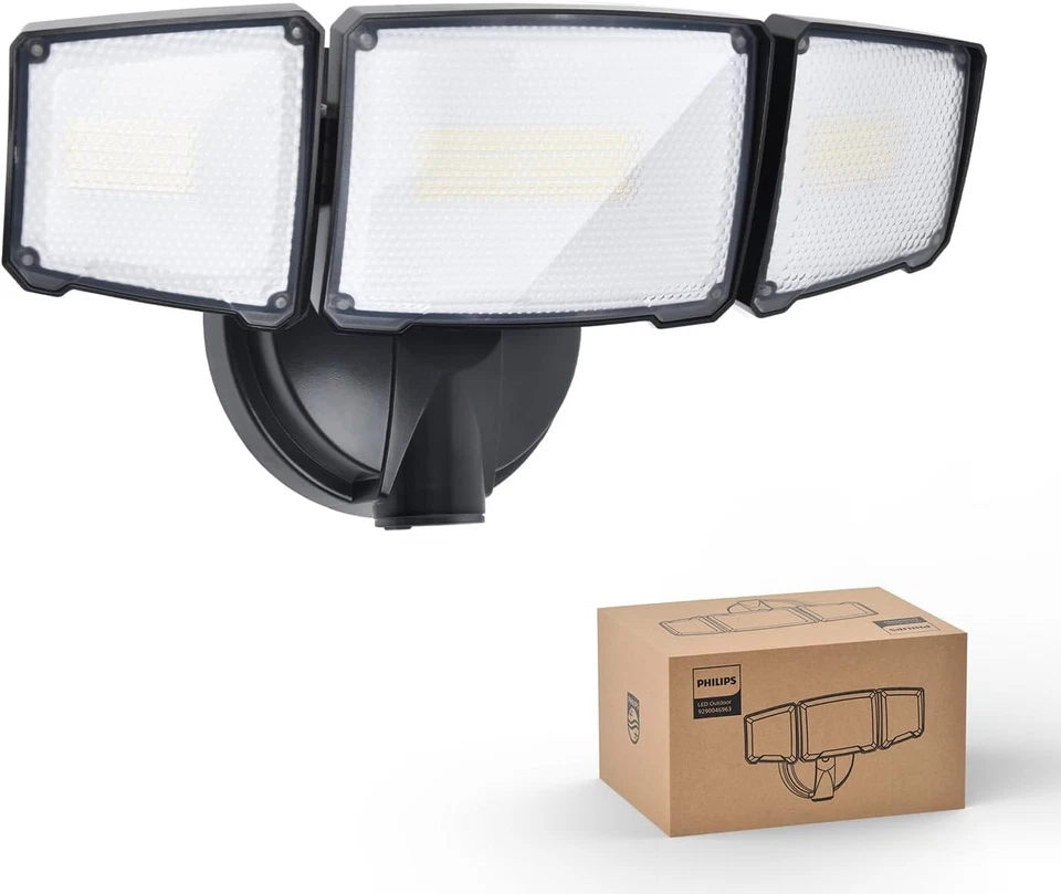 Philips 72W 7400LM Luces de Inundación LED Exterior, Control de Interruptor Aluminio Seguridad Foto 1 de 4