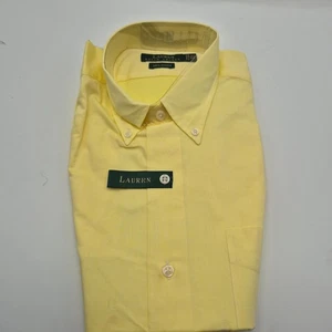 Camisa de vestir vintage Ralph Lauren para hombre 15,5 amarilla algodón clásica negocios Oxford - Imagen 1 de 8