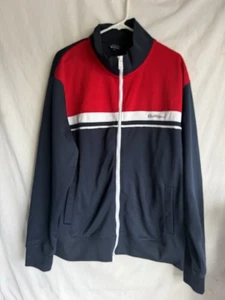 Ben Sherman Retro Style Red & Blue Full-Zip Track Jacket Men’s Size XXL - Picture 1 of 3