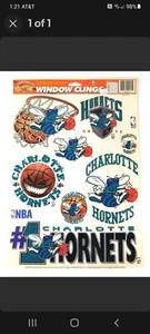 Hoja de adhesivos de ventana de Charlotte Hornets de la NBA 11x17 - Imagen 1 de 1