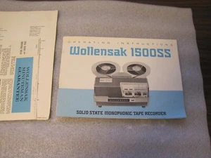 Piezas de grabadora WOLLENSAK 3M 1500 SS -- Manual de instrucciones de funcionamiento - Imagen 1 de 3
