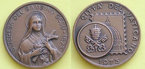 MEDAGLIA GETTONE TOKEN - CITTA' DEL VATICANO 1973 SANTA TERESA DEL BAMBIN GESU' - Picture 1 of 1
