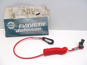 *NEW OEM OMC Johnson Evinrude Clip & Lanyard Assembly 176288 0176288 B10 - Picture 1 of 3