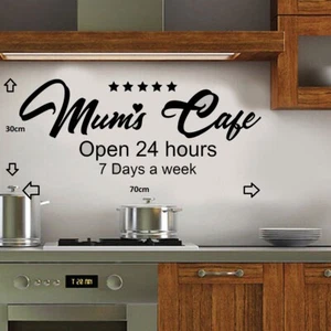   Küche/Esszimmer Wandbild Vinyl Transfer Aufkleber "5***** Mamas Cafe" Zitat - Bild 1 von 6