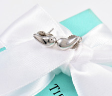 Tiffany & Co Platinum Elsa Peretti Teardrop Stud Earrings in Box Pouch Rare