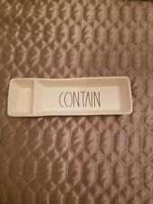 Rae Dunn CONTAIN Divided Tray 2 Sections Artisan Collection By Magenta Coin Dish