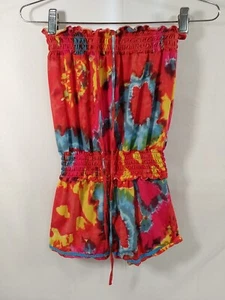 poof girl summer strapless romper size small 7/8 - Picture 1 of 13