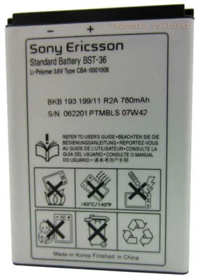 LOTE DE 100 BATERÍAS OEM Sony Ericsson BST-36 para Z558i, Z310A, Z300i, J300 Foto 1 de 4