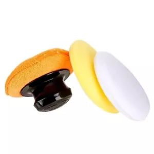 3 Piece Car Wax Polish Applicator Pads With Handle For Easy Grip Application - Picture 1 of 3