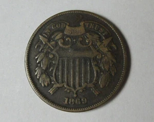 1869 Two Cent -XF- (#512e) - Picture 1 of 2