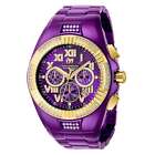 Technomarine Men's Watch Cruise Chrono Gold Tone Bezel Purple Bracelet TM-121235