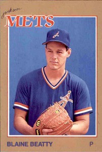 1988 Jackson Mets Grand Slam #15 Blaine Beatty Victoria Texas TX Baseball Card