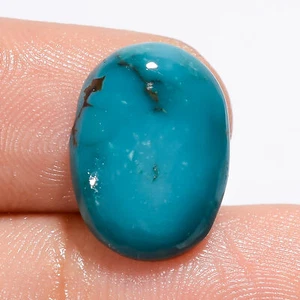 Natural Turquoise Oval Shape Cabochon Loose Gemstone 6.5 Ct. 15X11X3 mm OA-7097 - Picture 1 of 5