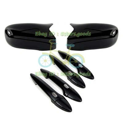 Cubierta de manija de puerta de espejo retrovisor lateral negro brillante para Lexus LS460 LS600h 2007-2009 Foto 1 de 4