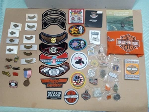 Harley Davidson Memorabilia Konvolut 52 Patches Pins Karten alle neu - Bild 1 von 8