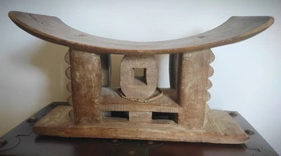 Ancien Tabouret  Ashanti Du Ghana - Photo 1/4