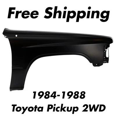 Guardabarros delantero de acero imprimado lado derecho del pasajero para camioneta Toyota 1984-1988 2x2 Foto 1 de 2