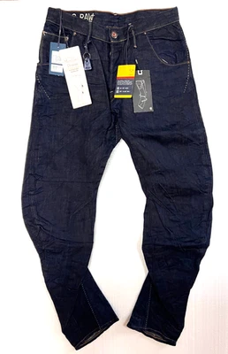 Jeans cônico solto G Star RAW RE ARC 3D em denim buraco envelhecido DK tamanho W32/L32 $395 - Imagem 1 de 4