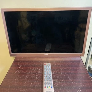 Sharp Aquos 24" HD Freeview TV with Remote & DVD Player LC-24DHF4011KR Rose Pink - Picture 1 of 13