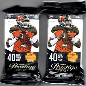 2015 PANINI PRESTIGE FOOTBALL CARDS VALUE PACKS - Lot of 2