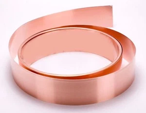 Select Size 0.01mm - 1.0mm Copper Sheet Plate Guillotine Cut Metal Copper Sheet - Picture 1 of 4