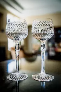Juego de 2 corvejones/vasos de vino Stuart Crystal Senator 8" - Imagen 1 de 3