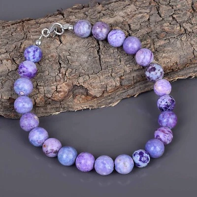 Natürlich Charoit Lila Edelstein Runde Perlen Heilung Power Handgemachte Armband - Bild 1 von 4