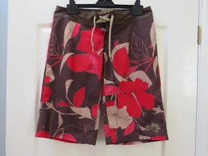 Animal 90s Y2K Laced Board Shorts Size 10 Floral Hawaiian Surf Beach Holiday - Picture 1 of 9