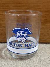 Vintage 80s Seton Hall Pirates Big East Basketball GETTY Promo Glass