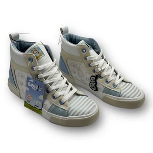 BLUEY High Top Sneakers Stylish Cute Baby Blue Women's Size 7 - Picture 1 of 13