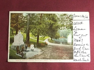 John L. Chrise' Spring Druid Hill Park Vintage 1906 Postcard Baltimore Maryland - Picture 1 of 2