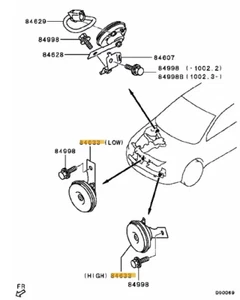 Genuine Horn For: Mitsubishi Lancer Evo 4 5 6 CN9A CP9A - Picture 1 of 1