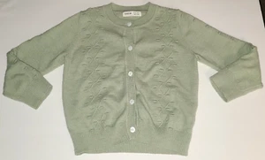 Shein girls moss green long sleeve button down cardigan sweater size 7 years - Picture 1 of 9