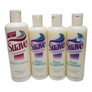 Lot Of 4 Vintage Suave Conditioner - Daily Clarifying & Moisturizing Movie Prop - Picture 1 of 11
