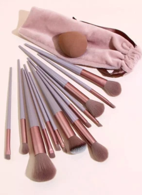 Juego de 13 brochas de maquillaje herramientas de belleza con bolsa de almacenamiento cepillo de maquillaje cepillo cosmético Foto 1 de 4