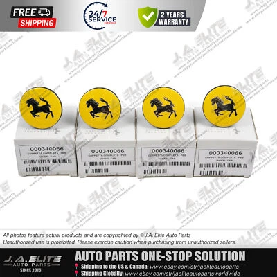 Tapacubos centrales de rueda originales Ferrari 4 piezas para Ferrari, 340066 Foto 1 de 4